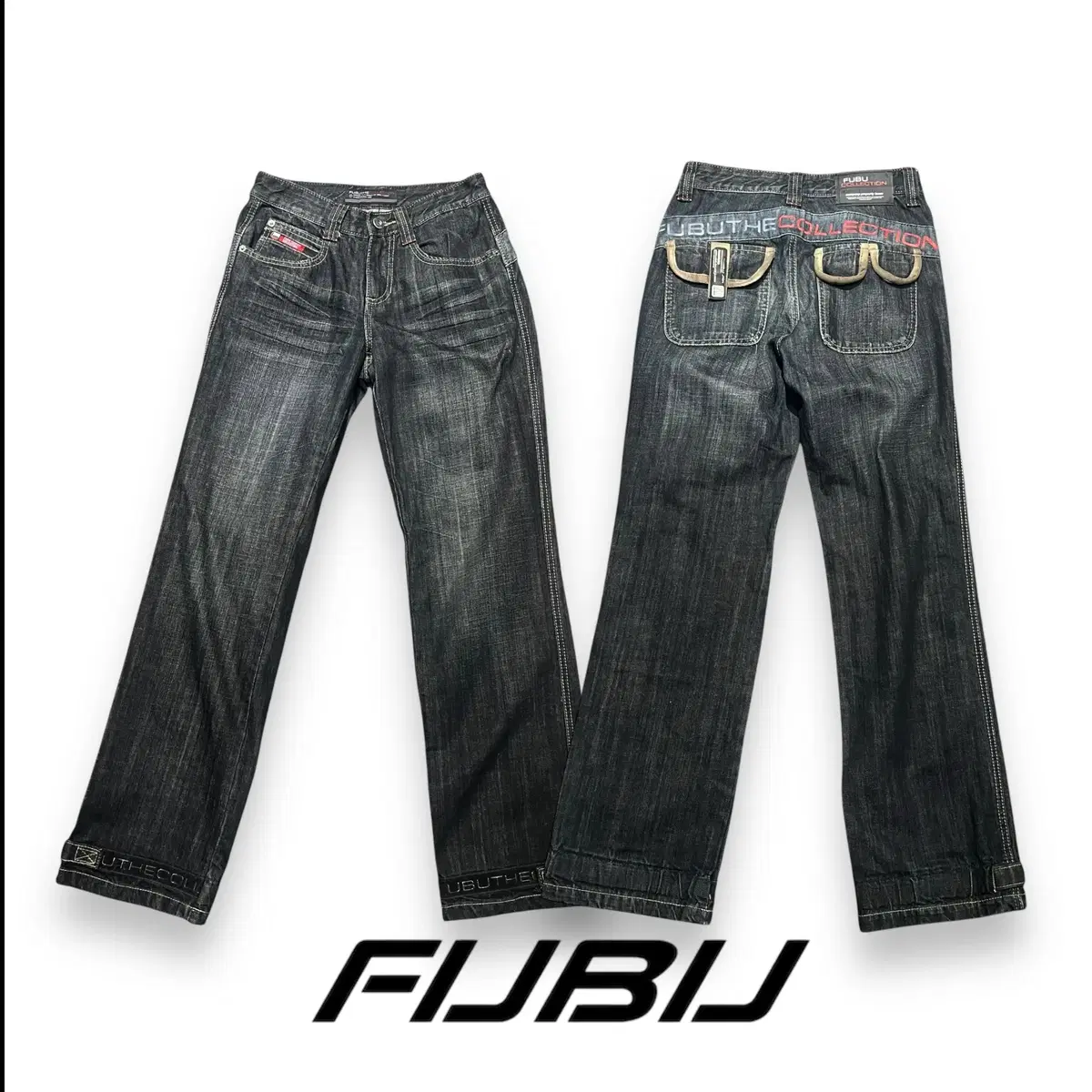 FUBU 올드스쿨 워싱 데님팬츠