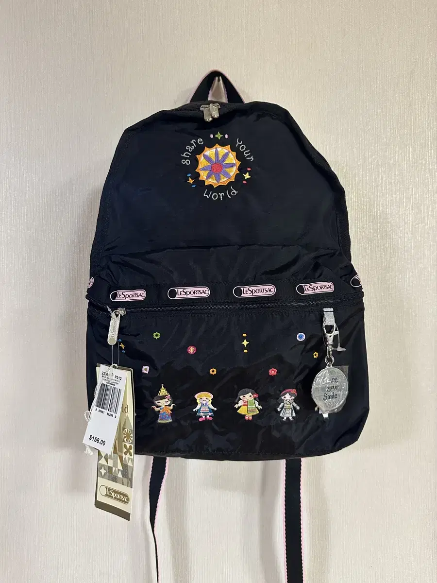 Resposac Basic Backpack Disney Small World Embroidery Rare