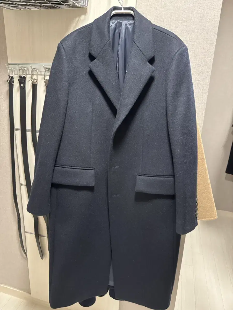 마마가리 CASHMERE SINGLE COAT - DARK NAVY 48