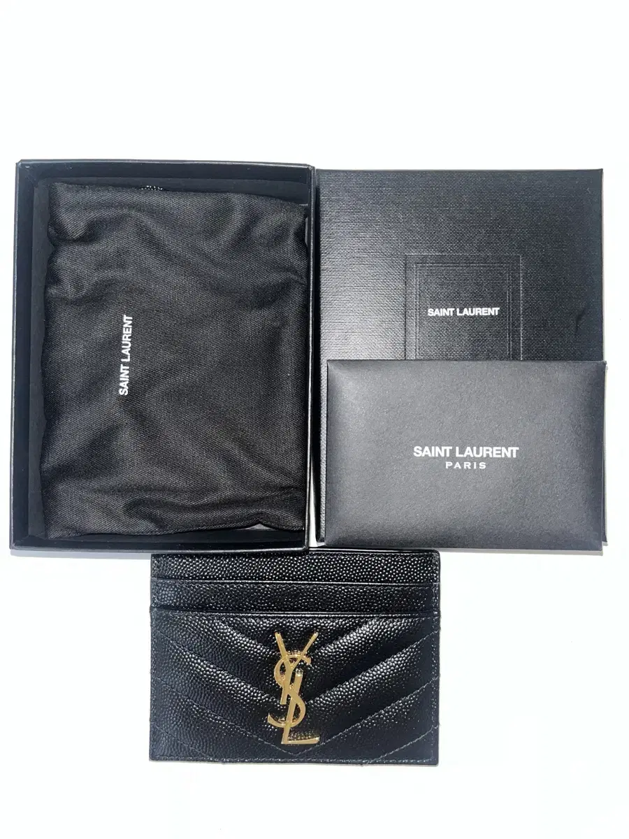 입생로랑 YSL 마틀라세 모노그램 카드 지갑