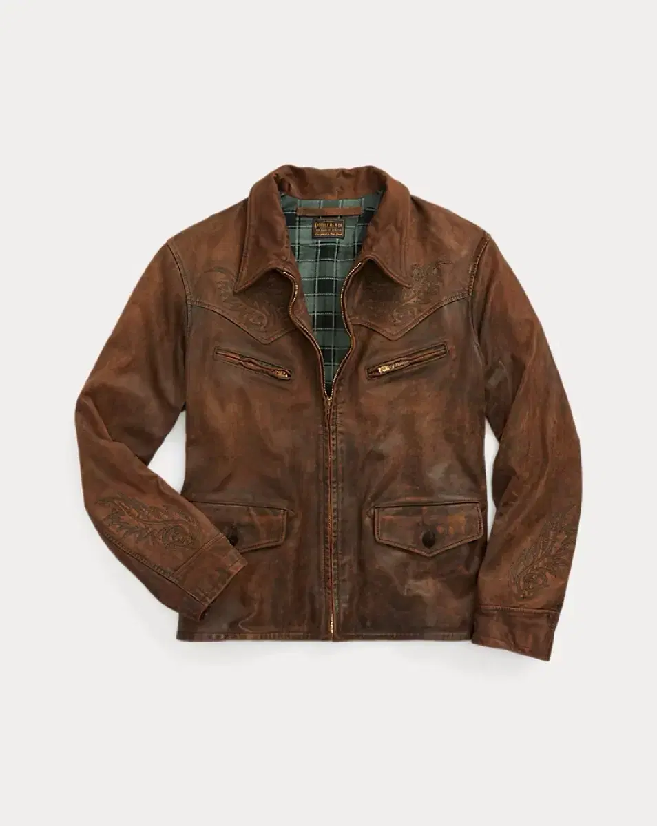 RRL Wheatley Western leather jacket (M)