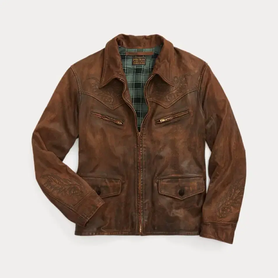 RRL Wheatley Western leather jacket (M)