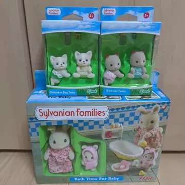 [미개봉] 실바니안 패밀리 쌍둥이 햄스터 치와와 치와와 목욕탕 토끼 단종