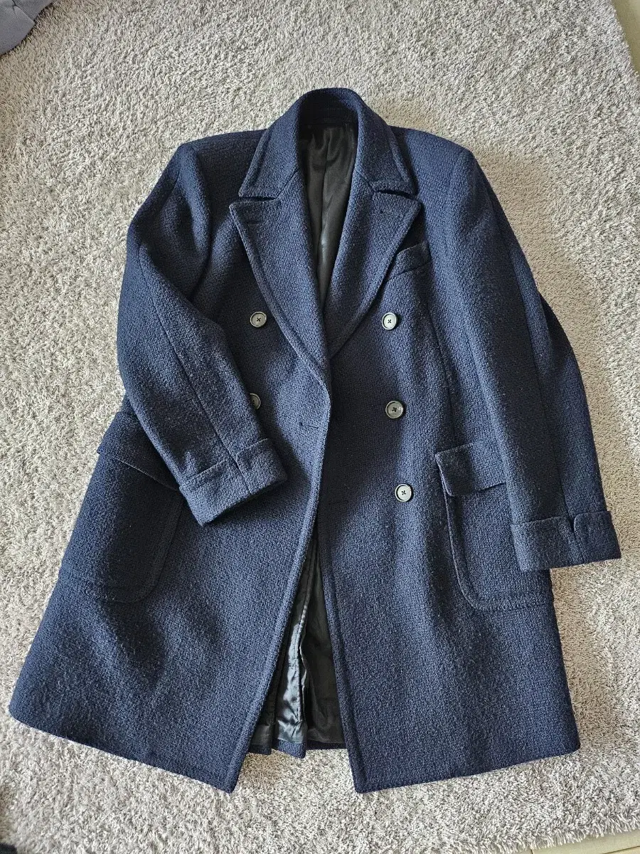 Lardini Navy Ulster Polo Coat