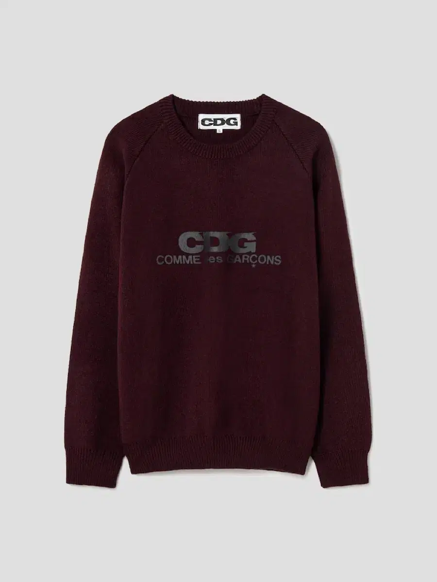 CDG 니트 버건디 XL