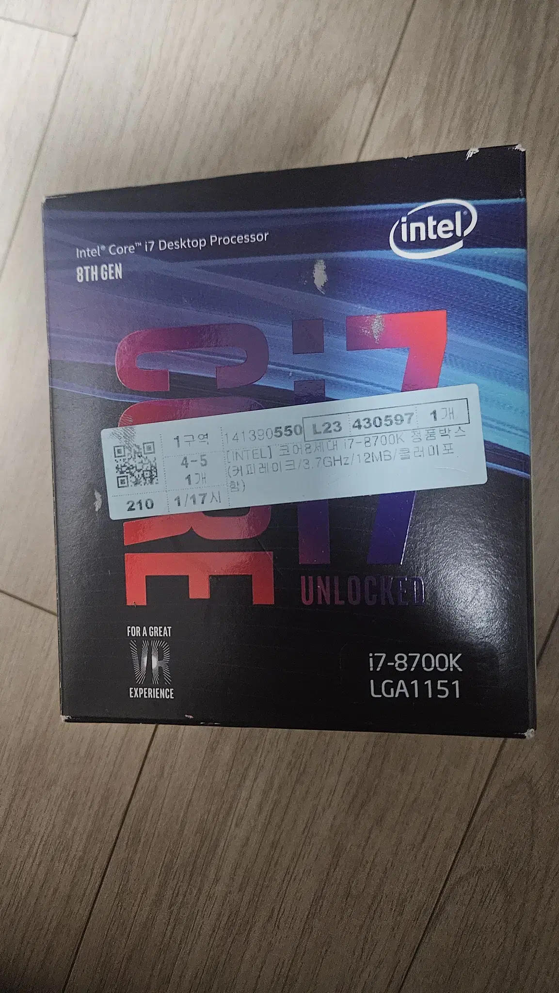 i7-8700k CPU 팝니다.