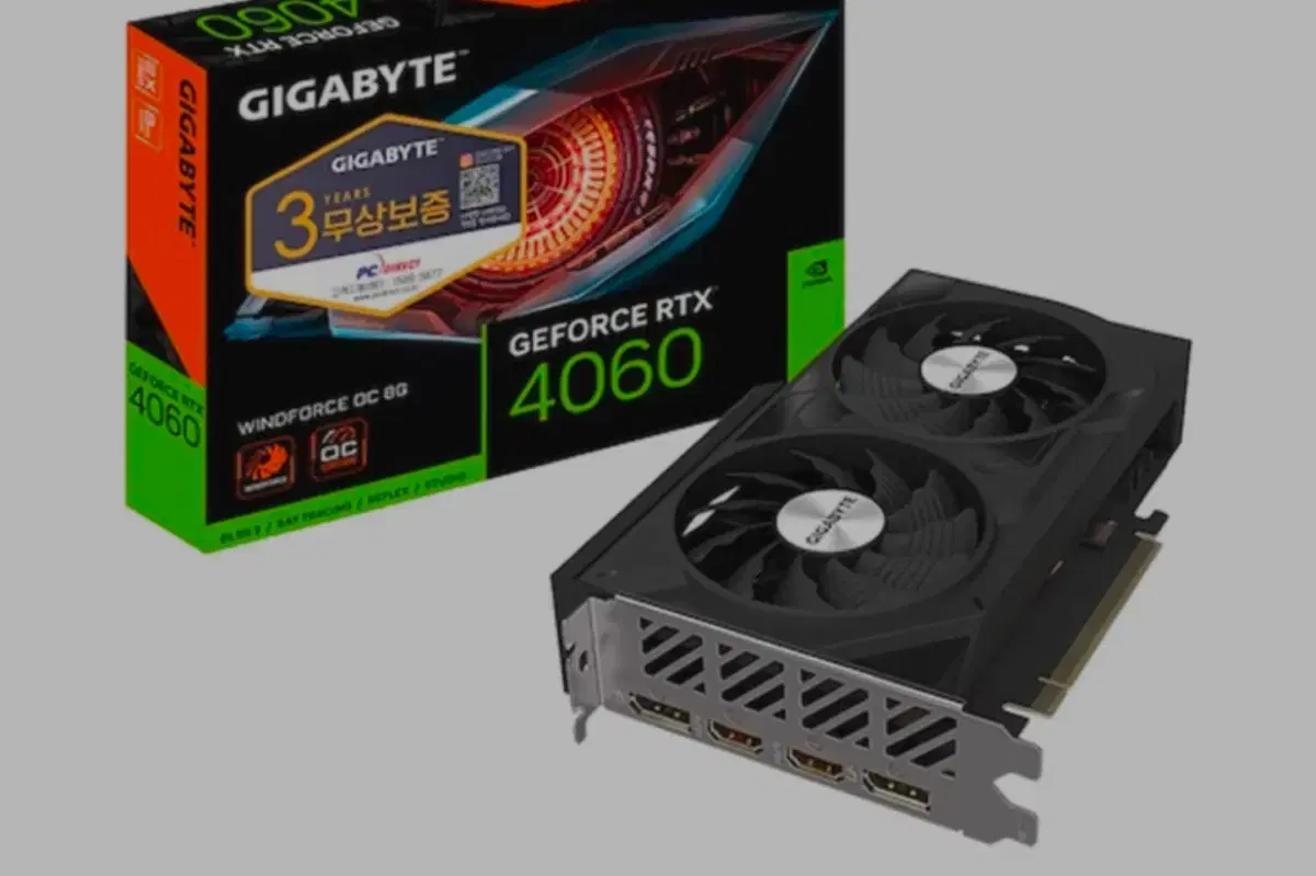 GIGABYTE 지포스 RTX 4060 WINDFORCE OC D6 8G