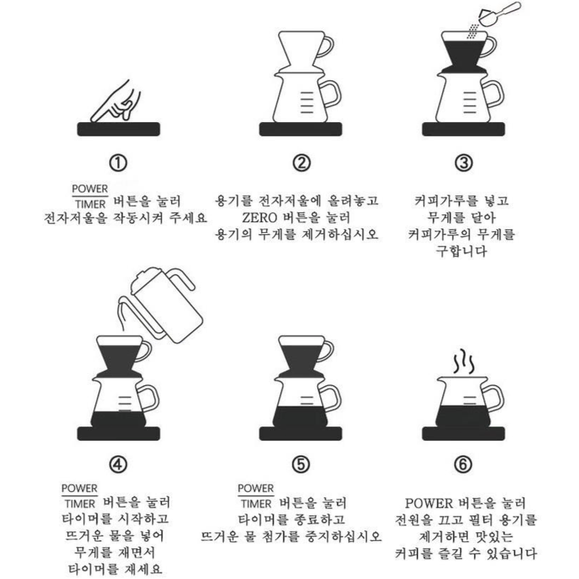 (무료배송&AS보장)정밀 커피 전자 저울 가정용 방수 주방 저울 계량저울