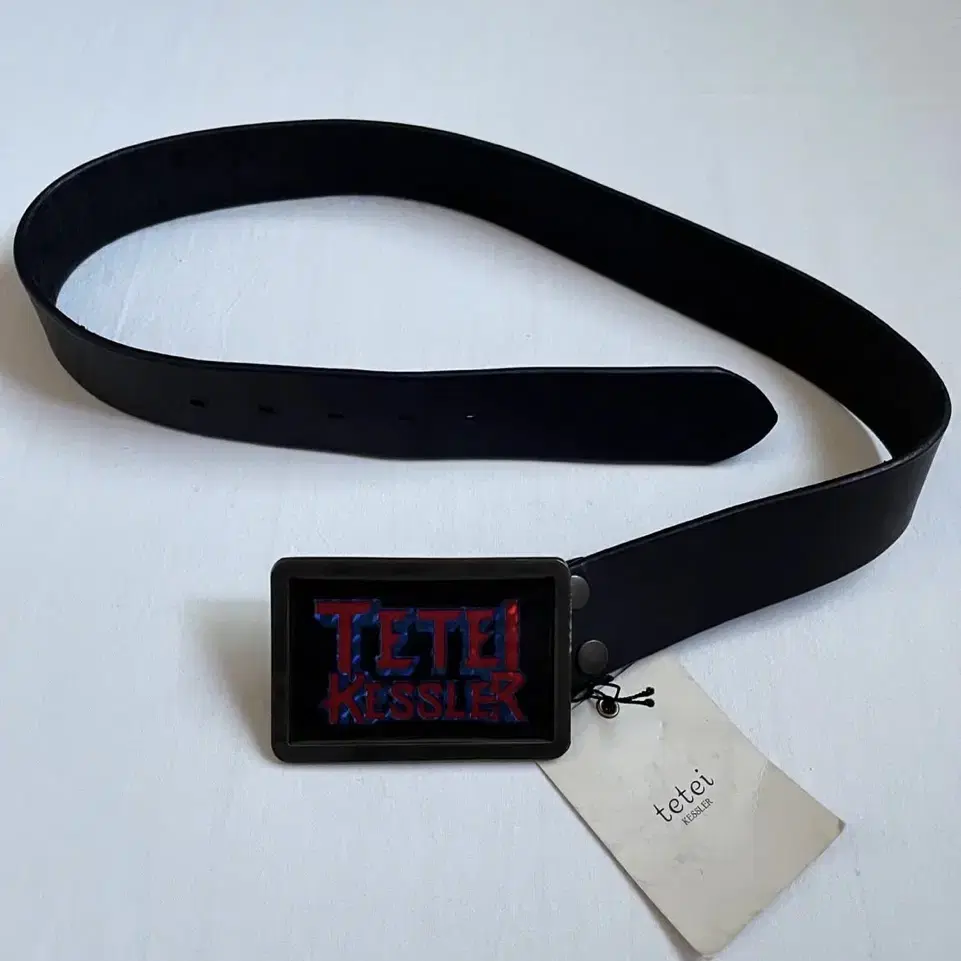 TETEI KESSLER Plate Buckle Leather Belt