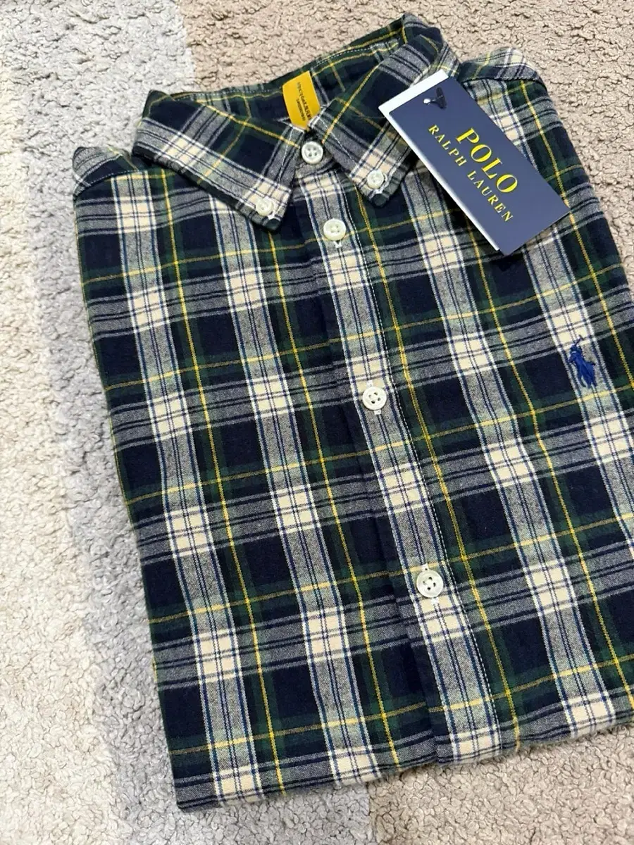 New arrivals) Polo Ralph Lauren Big Kids' Plain Check Shirt L