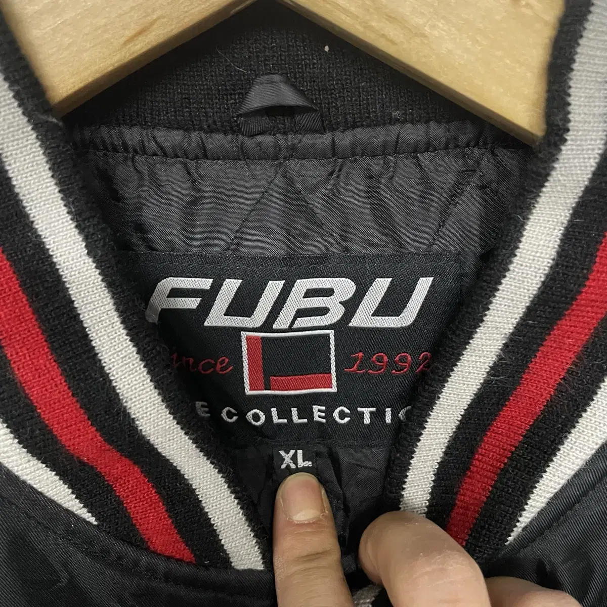 Fubu 후부 올드스쿨 스타디움 바시티 자켓 블랙