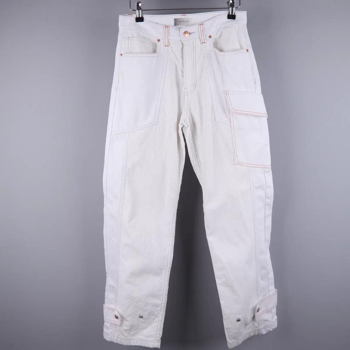 메종미네드 HEM BUTTON PATCH SCHEME PANTS (46)