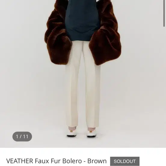 eenk VEATHER Faux Fur Bolero - Brown