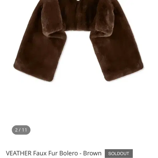 eenk VEATHER Faux Fur Bolero - Brown