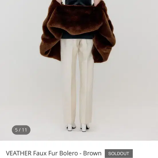 eenk VEATHER Faux Fur Bolero - Brown