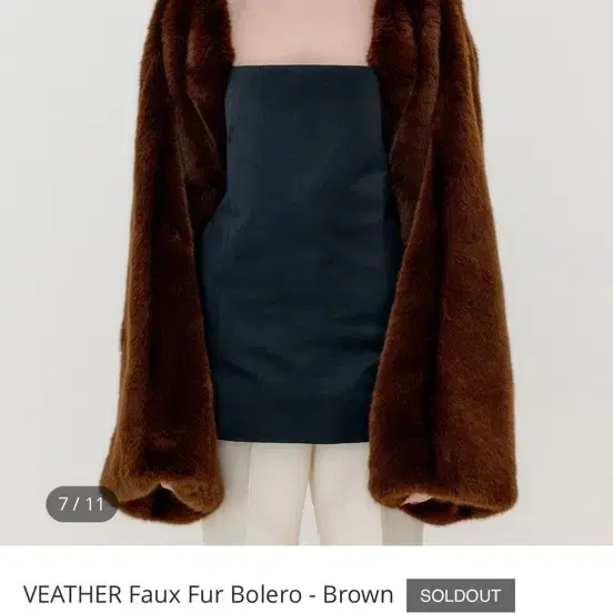 eenk VEATHER Faux Fur Bolero - Brown