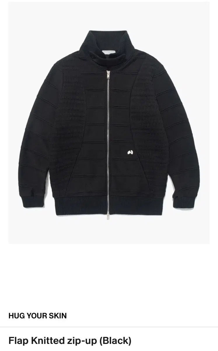 허그유어스킨 Flap Knitted zip-up (Black)