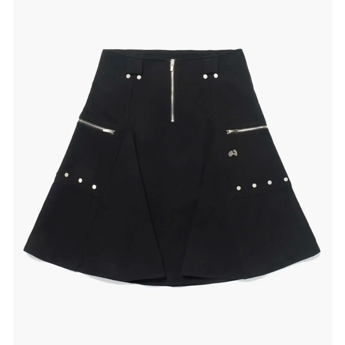 허그유어스킨 Studed midi-skirt (Black)