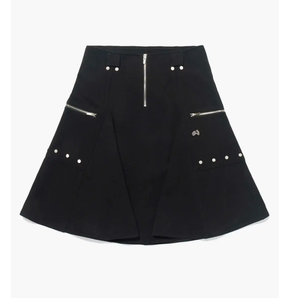 허그유어스킨 Studed midi-skirt (Black)