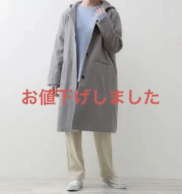 MELROSE claire 울 헤링본 후드 코트