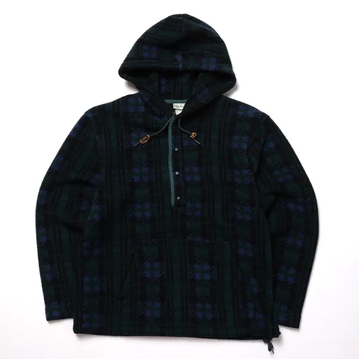 90's L.L.Bean Fleece Snap Hoodie