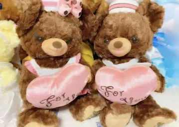 유니베어시티 모카 푸딩 봉제 인형 오픈 마우스 디즈니