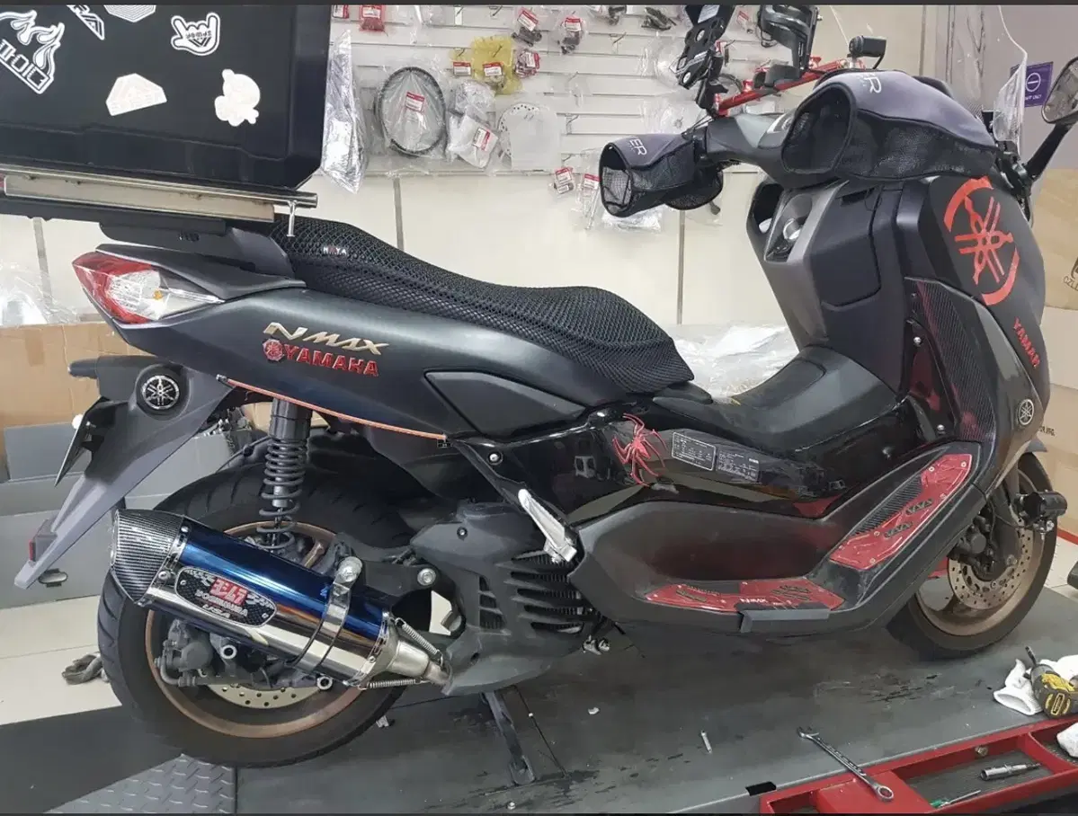 NMAX125 튜닝 머플러 엔맥스 요시무라 모양 풀배기 새상품 PCX