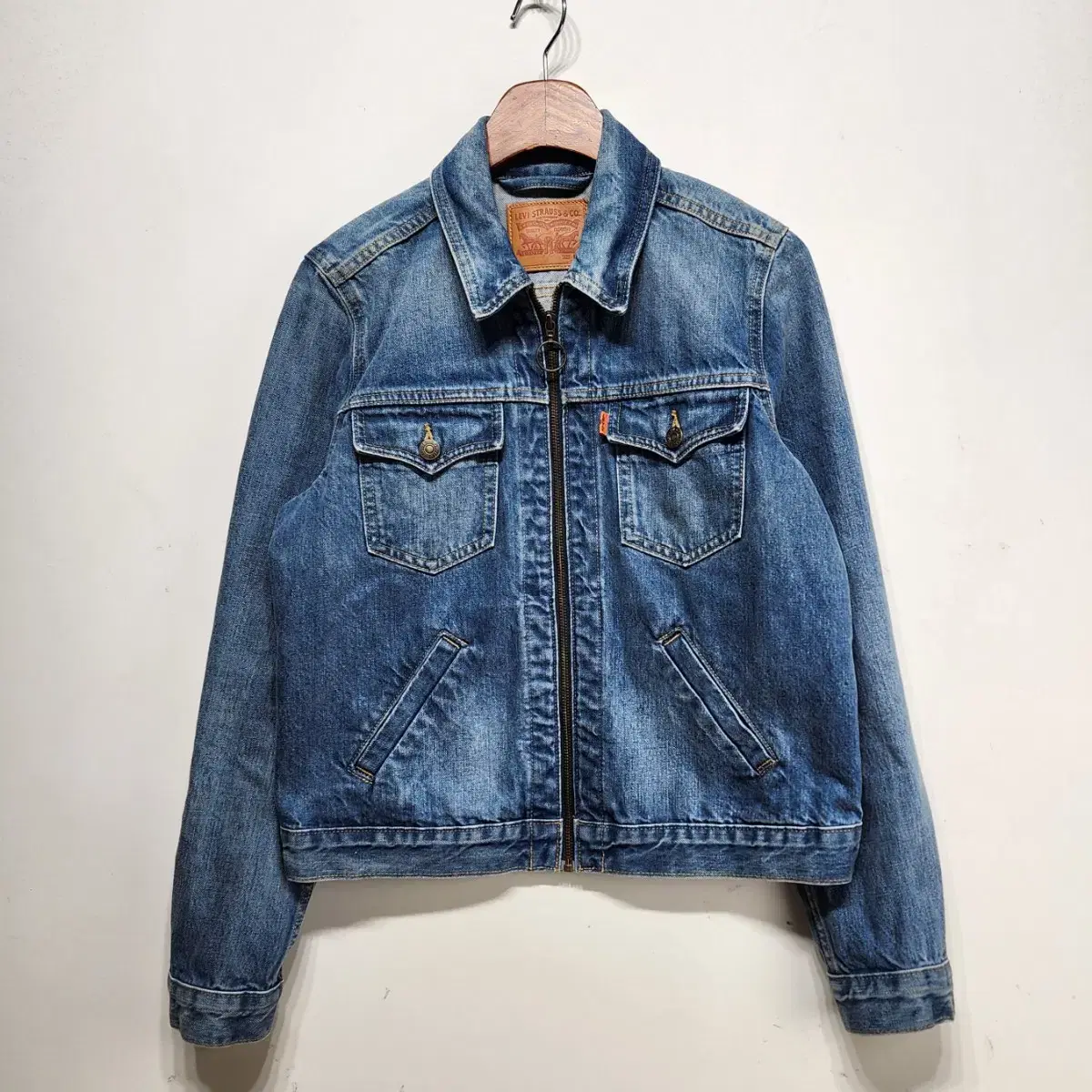 리바이스 LEVIS 오렌지탭 데님자켓 청자켓 L