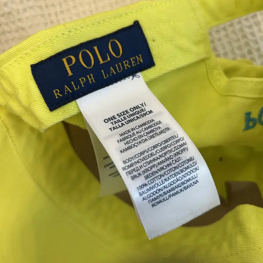 폴로 polo 기본 스몰포니 볼캡 레몬