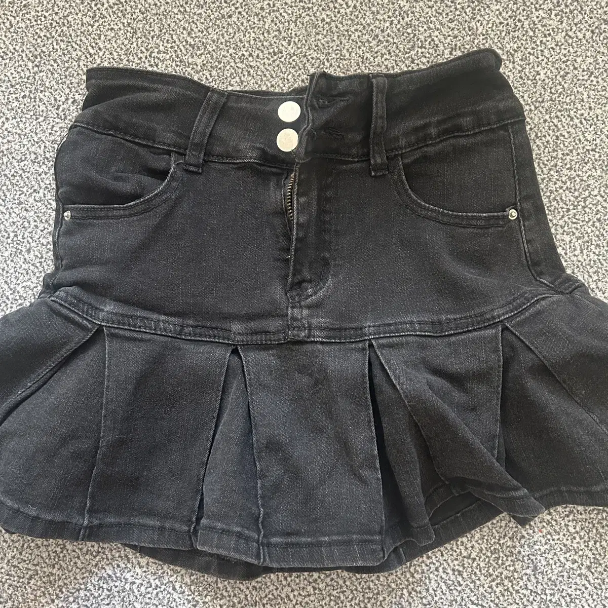 Hammamarket Denim Pleated Skirt