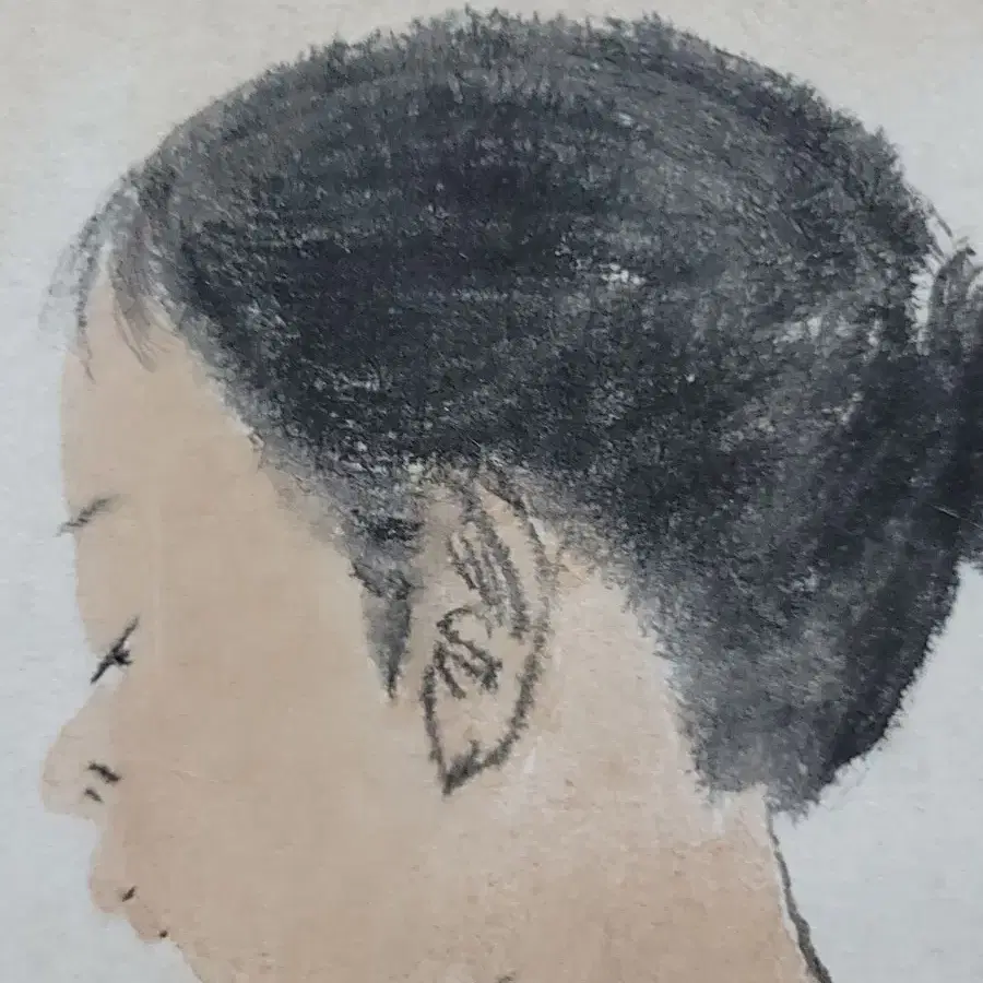 한국화 그림 소녀 작가 미확인