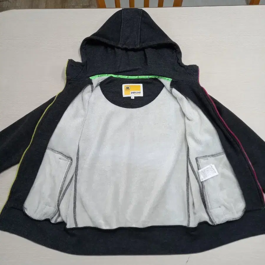 S80 PANCOAT 겨울용 기모 후드집업 다크그레이 S-205