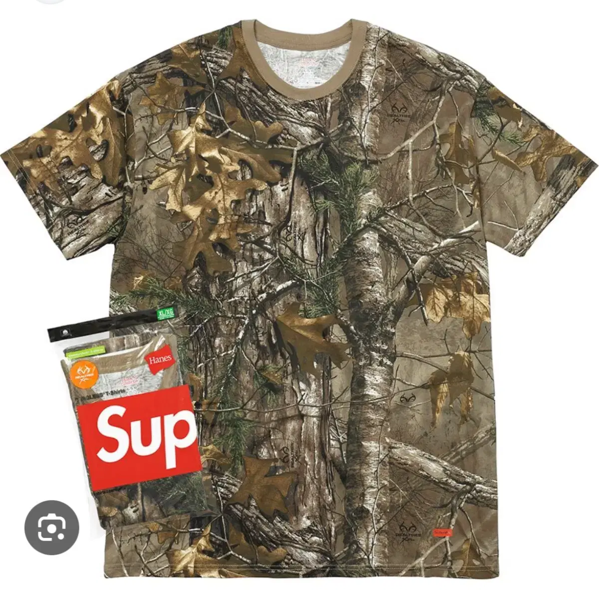 Supreme realtree Hanes 슈프림 리얼트리 헤인즈 XL