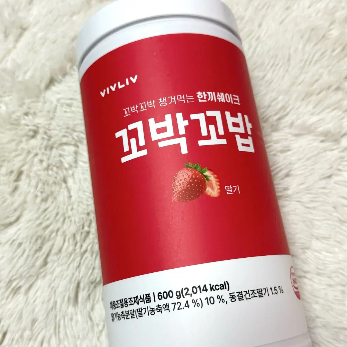 꼬밥꼬밥 딸기맛 단백질쉐이크 600g