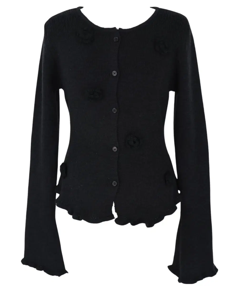 [SHEISMIAE] Rosarium cardigan (Black)