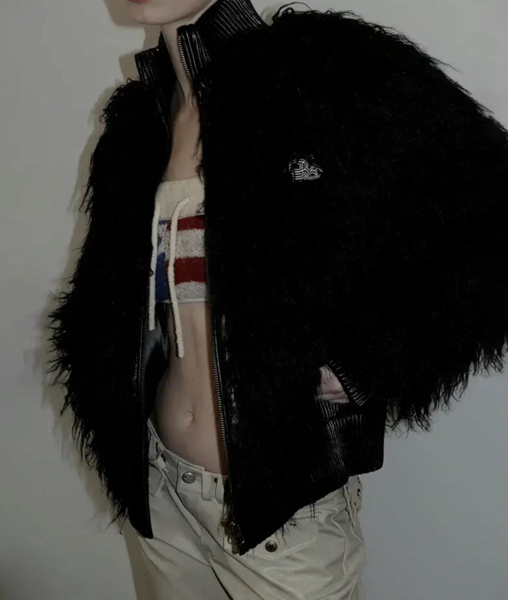 스컬프터 Faux Mongolian Shearling Jacket