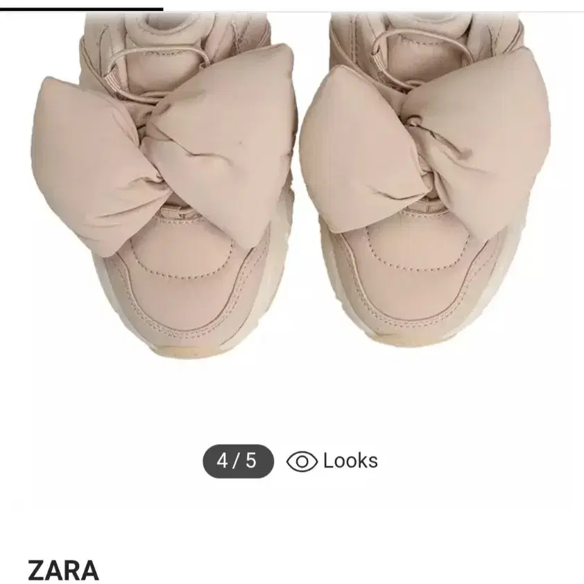 ZARA  연핑크리본운동화 225