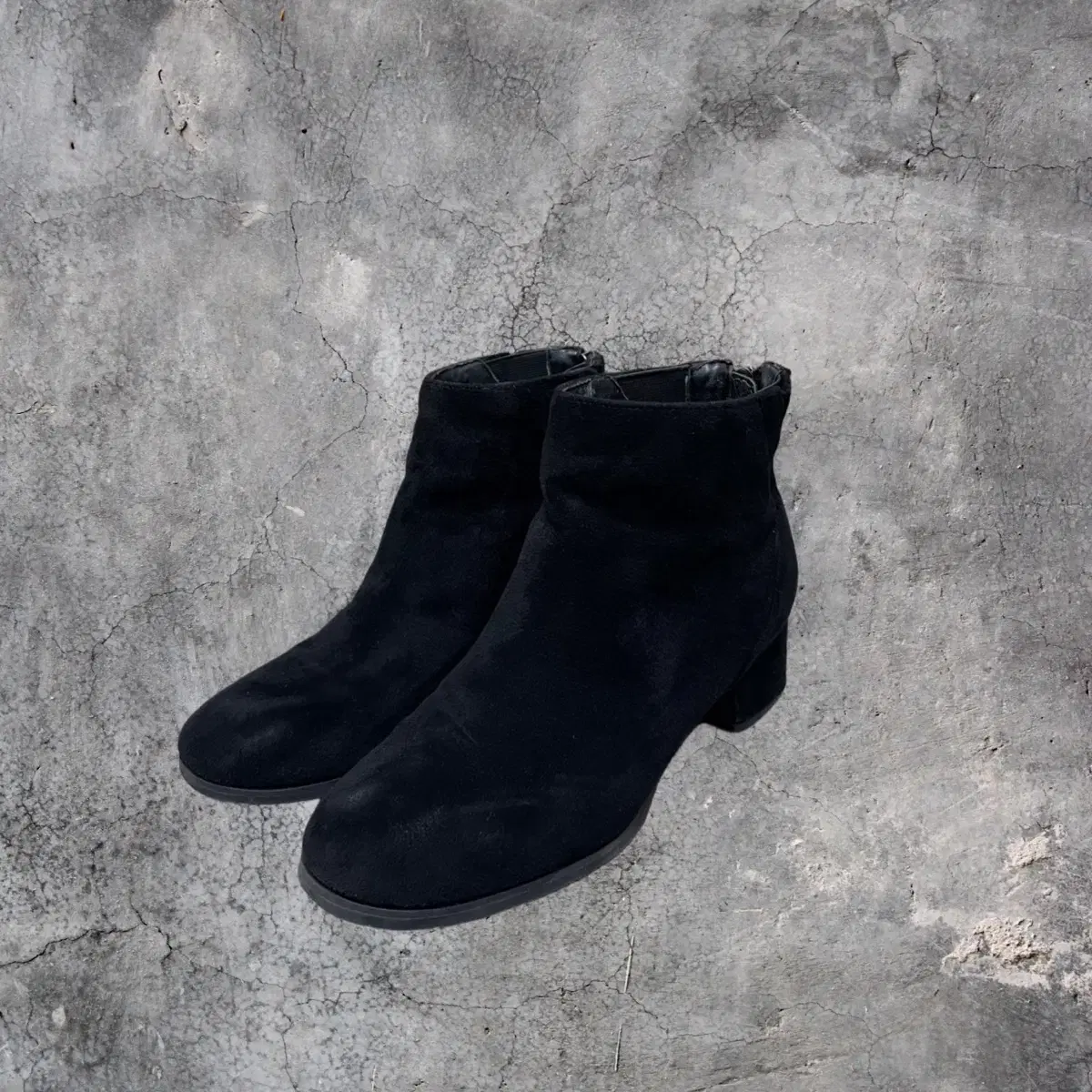 앵클 부츠 Suede black ankle boots