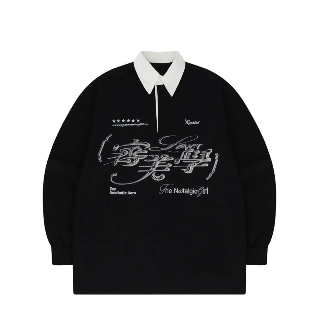 새상품)카시코Aesthetic CollarRugbyShirts카라럭비셔츠