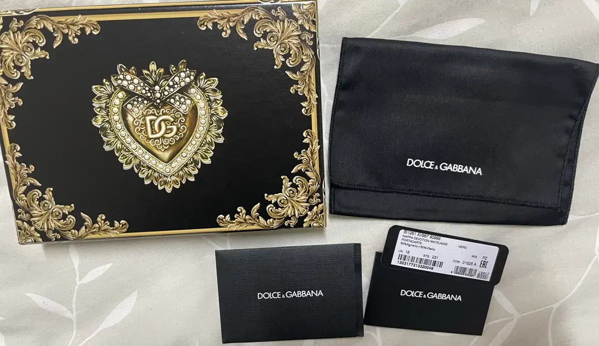 정품 돌체앤가바나 카드지갑박스 dolce and gabana