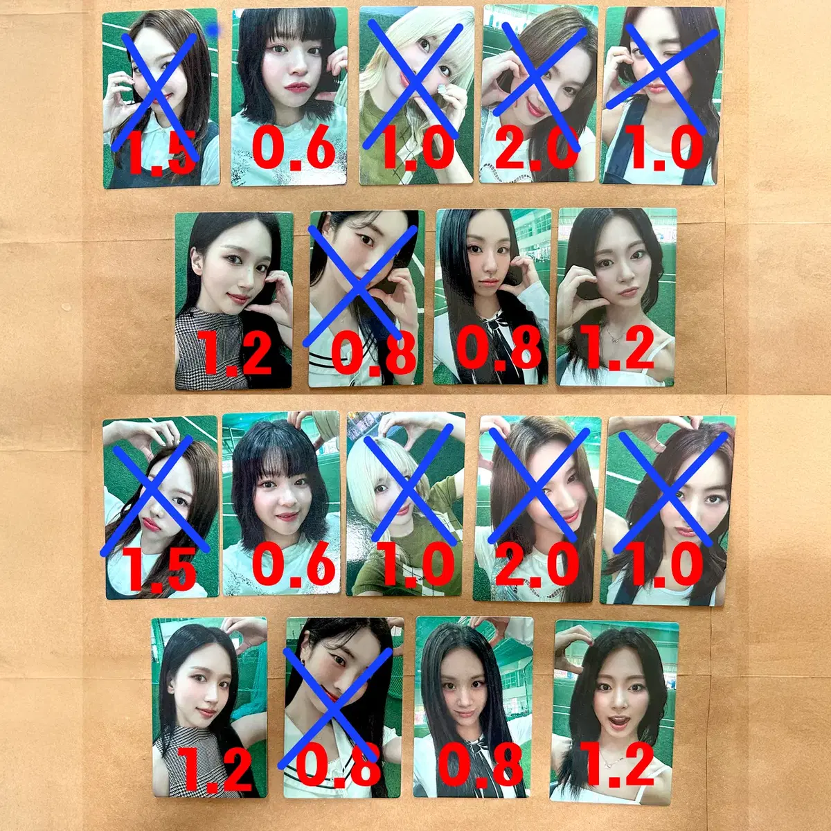 트와이스 9주년 팬미팅 포토카드 포카 1회차,2회차 판매