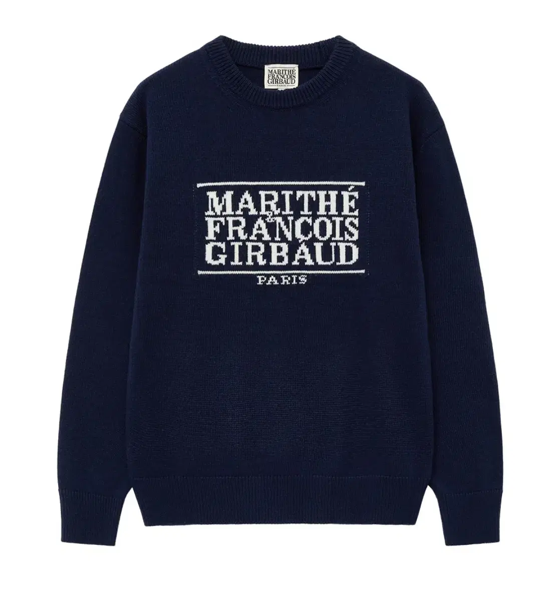 마리떼 니트 CLASSIC LOGO KNIT PULLOVER navy