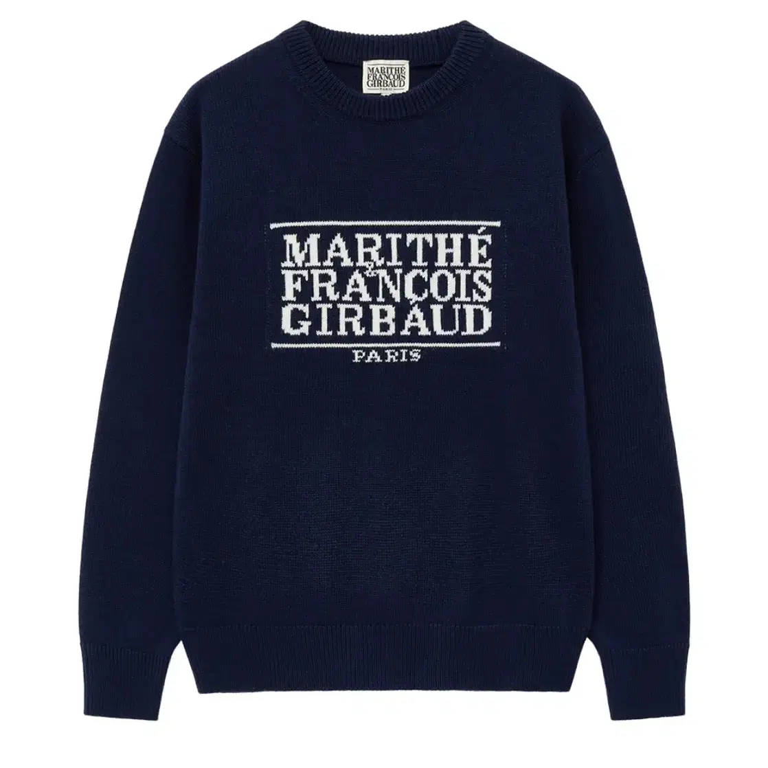 마리떼 니트 CLASSIC LOGO KNIT PULLOVER navy