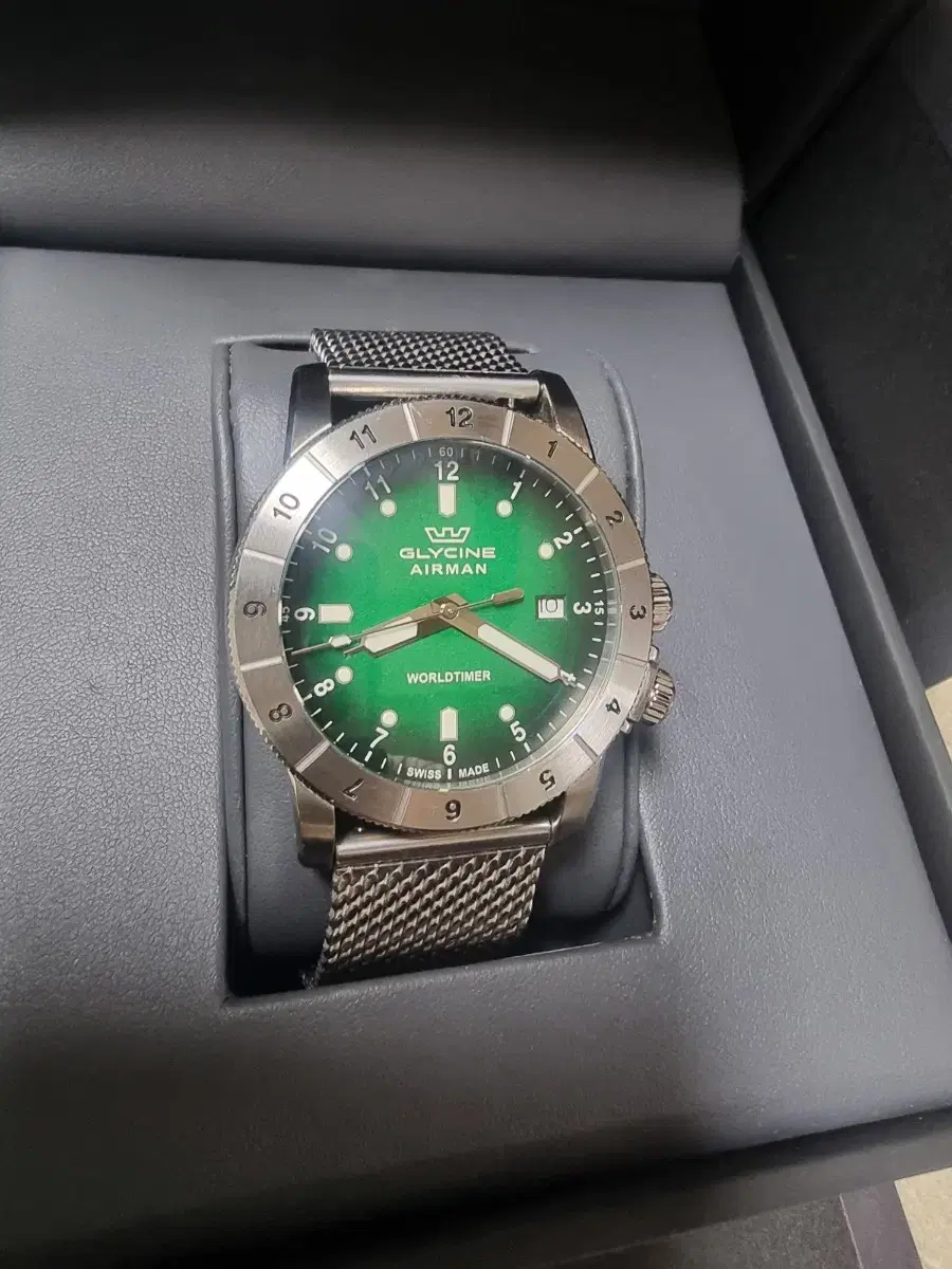 글라이신에어맨 쿼츠시계(풀박)42mm