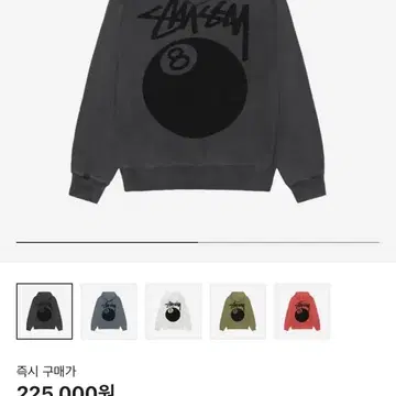 Stussy 8 Ball Pigment Dyed Zip Hoodie 블랙 | 브랜드 중고거래