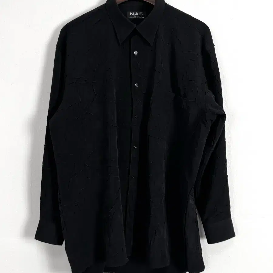 vintage black crinkle shirt