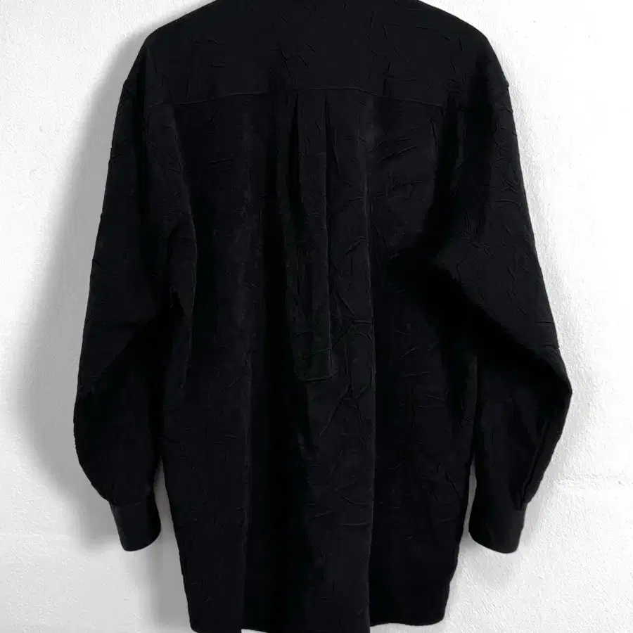 vintage black crinkle shirt