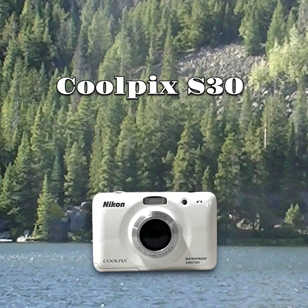 * 풀박특가/ 방수 디카 * coolpix S30 화이트