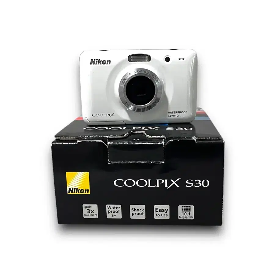 * 풀박특가/ 방수 디카 * coolpix S30 화이트