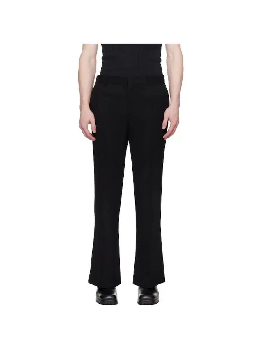 Recto Recto Grooved Flared Slacks Black L